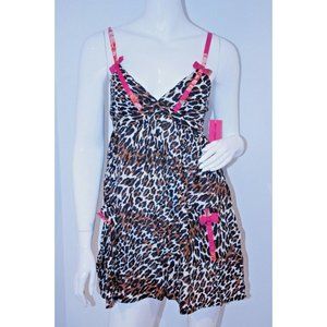 BETSEY  JOHNSON 732920T Cotton Lawn Chemise Leopard ( M )